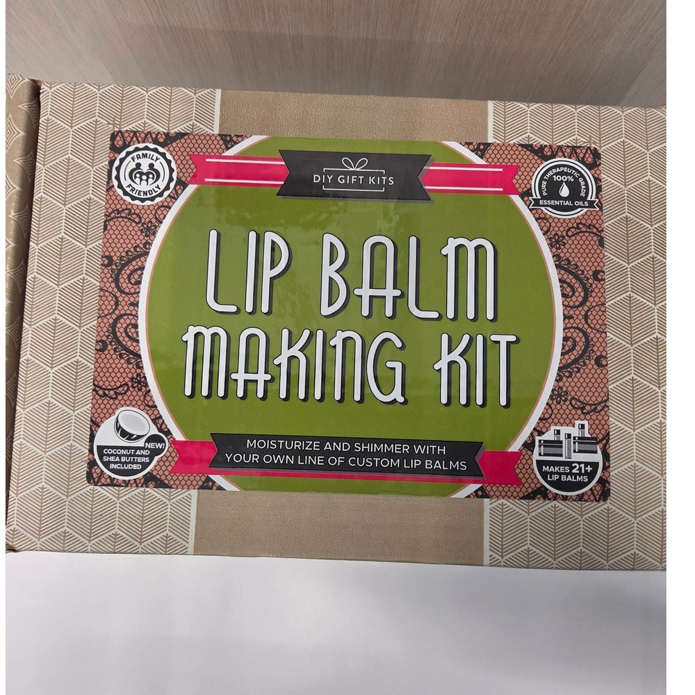 DIY Gift Kits Lip Balm Making Kit Essential Oils Beeswax Shea Butter Makes 21+